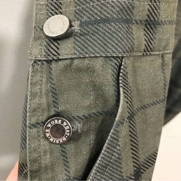 WeWoreWhat Olive Green Black Plaid Basic Overalls - Picture 6 of 10